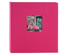 Goldbuch Album Photo avec Découpe, Bella Vista, 30 X 31 Cm, 60 Pages Blanches avec Intercalaires Glassine, Lin, Rose, 27898