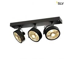 Plafonnier SLV KALU, Aluminium, noir mat, 3 Strahler, GU10 75watts