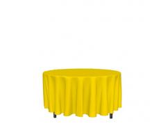 Soleil dOcre Alix Nappe Antitache Ronde, Polyester, Jaune, 180x180 cm