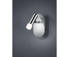 Trio Leuchten Lampadaire Led Zidane, chrome, abat-jour, Silber, WeiÃ 4.5 wattsW