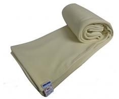 Couverture polaire thermotec 350 grs-infiniment douce - 100% polyester - OURSON - Ecru A1 - 180 x 220