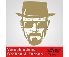 Heisenberg Sticker Mural dÃ©coratif Motif Breaking Bad DorÃ© 80 x 88 cm
