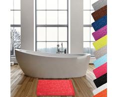 MSV 2108390 Galets Tapis de Bain Rouge 50 x 80 cm