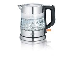 Severin WK 3468 bouilloire électrique, 2200 W, 1 Liter, Noir, Acier Inoxydable, Transparent