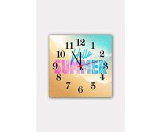 Bonamaison Horloge Murale en MDF, Multicolore, 30 x 30 cm