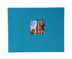 Goldbuch Album Photo Tendance, Bella Vista, 39 X 31 Cm, 40 Noires Pages avec Intercalaires En Verre, Extensibles, Turquoise 28973