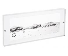 Mascagni M215 Cadre Photo en Acrylique avec aimants, Transparent, 10x25