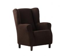 Eysa Cora Bi-Ãlastique repose-tÃ©te Housse de Fauteuil, Polyester Coton, Marron, 36x27x9 cm