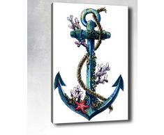 Bonamaison Peinture sur toile, multicolore, 50 x 70 cm - Conçu et fabriqué en Turquie