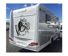 TATOUTEX Stickers Cheval et Fer à Cheval - Beige, L 60cm x H 67cm