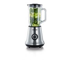 SEVERIN Blender avec Récipient en Verre, 1 L, env. 500 W, SM 3734, Inox/Noir