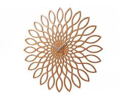 Karlsson KA5394 Horloge Sunflower MDF Finition Bois Sweep Movement Exclusive 1 AA Batterie Diamètre: 60 cm