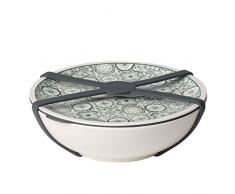 like. by Villeroy & Boch To Go Jade Bol L, 4 piÃ¨ces, Porcelaine Premium/Silicone, Vert/Gris