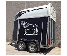 TATOUTEX Stickers Poney - Gris Clair, L 30cm x H 20cm