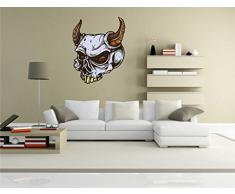 pinkelephant Autocollant Mural Tête de Mort 008 â Dégoûtantes Tête de Mort â Sticker Mural 58 x 74 cm