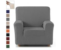 Eiffel Textile Lot de 2 Housses Ã©lastiques pour Fauteuil 1 + 1 Place Pack 1+1 Plazas Gris