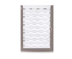 Relaxdays 10026664_729 jour nuit, Store double enrouleur klemmfix, Sans perçage, fenêtre porte balcon, 100x150 cm, blanc, polyester, aluminium, plastique, 5 x 100 x 150 cm