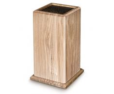 Sabatier International - Bloc universel vide en frêne avec fibres amovibles - Jusquà 5 couteaux