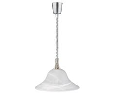 Trio Leuchten Train Lampe suspension Nickel mat/verre dalbÃ¢tre blanc 301700107