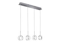 Reality, Suspension, Prater incl. 4 x LED,SMD,4,5 Watt,3000K,400 Lm. Corps: metal, Chrome L:66,0cm, L:9,0cm, H:120,0cm IP20,Modèle déposé