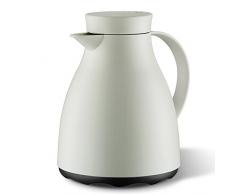 Emsa 507591 EASY CLEAN Pichet isotherme fermeture quick tip, 100% hermétique, 1,0 L crème, blanc