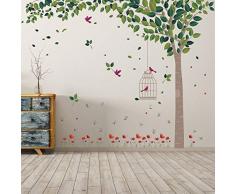 Wallflexi Spring Garden Stickers muraux Art Salon Chambre denfant décole Restaurant Hôtel Cafe Bureau Décor décoration de la Maison Stickers muraux, Multicolore