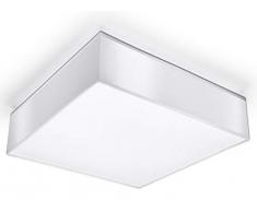 Solux Horus 35 SL.0138 Plafonnier carré moderne en PVC pour cuisine et salon Blanc E-27 Ãclairage LED