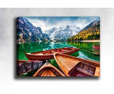 Bonamaison Peinture sur toile, multicolore, 50 x 70 cm - Conçu et fabriqué en Turquie