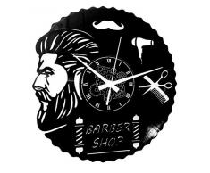 Horloge Murale en Vinyle Cadeau Fait Main DÃ©corations Pour la Maison Home Barber Shop Coiffeur Barbe Cheveux Salon BeautÃ©