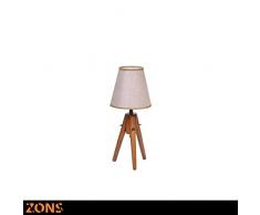 ZONS Lampe À Poser Industry Marron