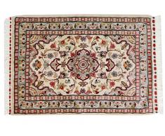 Eden Carpets kashmirian Fonds Soie Tapis noué à la Main, Laine, Multicolore, 60 x 89 cm