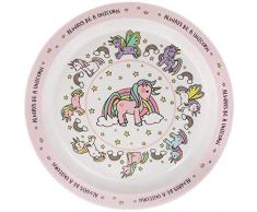 Lesser & Pavey Assiette Ã motif de licornes et petites Ã©toiles, multicolore, 21.5 x 21.5 x 2cm