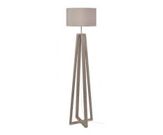 Tosel 51105 Lampadaire 1 Lumière, Bois, E27, 40 W, Gris, 40 x 155 cm