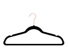 AmazonBasics Cintres en velours pour costumes, Lot de 50, noir/dorÃ©