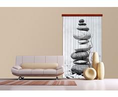 AG Design Rideau Voilage FCC l 4504 Pierres 140 x 245 cm 1 pièce