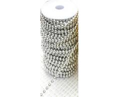 Mondial-fÃªte Rouleau guirlande de perles argentÃ©s 10 mÃ¨tres
