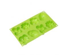 Silikomart 26.117.85.0063 SF117 Moule ThÃ¨me Printemps 8 CavitÃ©s Silicone Vert