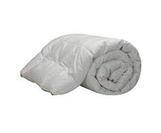 Pikolin home - Couette naturelle en plumes doies 98% anti-acariens, housse en satín de coton, 200 g/m². 180x220 cm. Lit 100/105. Toutes les mesures