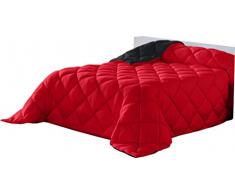 Lucena Cantos - Couette Bicolor, Fibre 400 GR, (Rouge/Noir, 240 x 270)