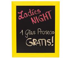 Decor Service de Craie Tableau Mural, Bois, Jaune, 50Â x 60Â cm