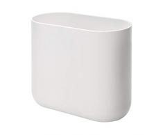 iDesign Cade Poubelle de Salle de bain ou de Cuisine, Petite Corbeille en Plastique, Blanc