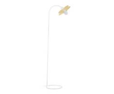Tosel 95382 Lampadaire 1 Lumière Acier, E14, 40 W, Ivoire, 25 x 155 cm