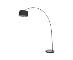 Lampadaire Design Arc Métal avec Abat jour, Noir, 60W, 30cm x 193cm