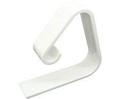 Fackelmann Lot de 4 pinces à nappe en plastique, coloris blanc, 5.5cm