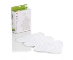 Lot de 3 lingettes microfibres lavables pour balai vapeur H2O 5 en 1