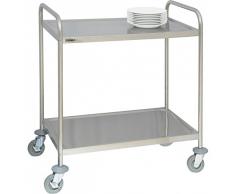 Casselin CCI2 - Chariot en inox 2 plateaux