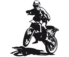 TATOUTEX Stickers Moto Enduro - Vert Forêt, L 60cm x H 67cm