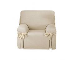 Martina Home Housse de canapé à nœuds 1 Place Ecru