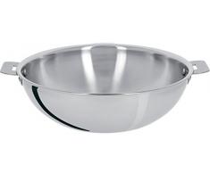 Cristel - WOKT28Q - Wok inox 28cm sans poignée amovible - Collection Casteline
