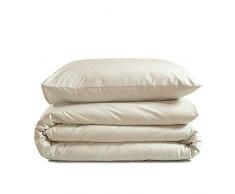AmazonBasics Parure de lit légère en coton 135 x 200 cm / 80 x 80 cm, Lin